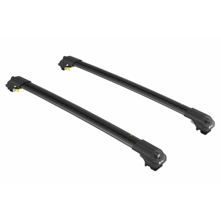 Turtle Air1 Black 2 Bar for Volvo XC90 5dr SUV with Raised Roof Rail (2002 to 2015)