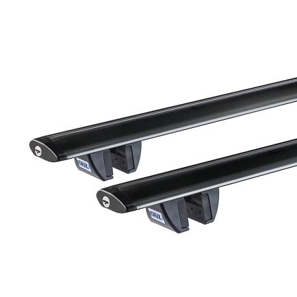 CRUZ Airo Dark R Roof Rack for SAAB 9-3 5dr Hatch with Raised Roof Rail (2005 to 2012)