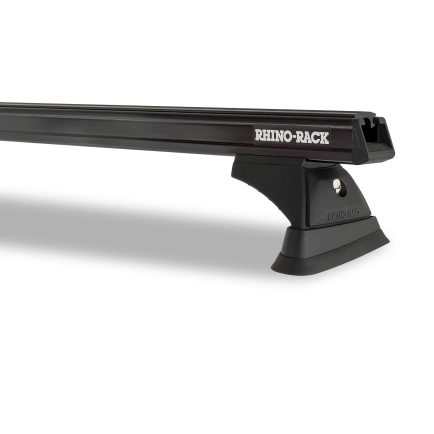 Rhino Rack JB0870 Heavy Duty RCH Black 2 Bar Roof Rack for Mitsubishi Triton MQ-MR Extra Cab Ute with Bare Roof (2015 onwards) - Factory Point Mount