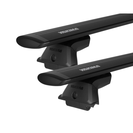Yakima JetStream Thru bar Black 2 Bar Roof Rack for MITSUBISHI ASX 5dr SUV with Factory Mounting Point (2010 to 2019)