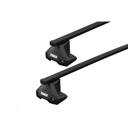 Thule 7105 SquareBar Evo Black 2 Bar Roof Rack for BYD Dolphin 5dr Hatch with (2023 onwards) - Clamp Mount