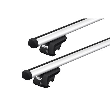 Thule ProBar Evo Silver 2 Bar Roof Rack for DAIHATSU Feroza 3dr SUV with Raised Roof Rail (1988 to 2000)