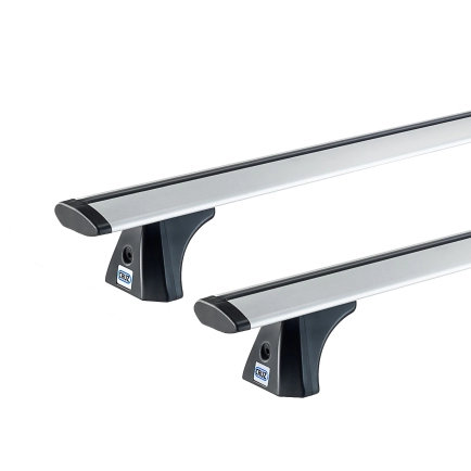 CRUZ Airo Silver 2 Bar Roof Rack for Mazda CX-60 5dr SUV with Bare Roof (2022 onwards) - Clamp Mount