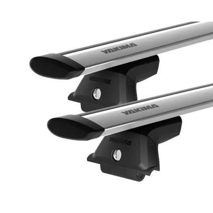 Yakima JetStream Thru bar Silver 2 Bar Roof Rack for MITSUBISHI ASX 5dr SUV with Factory Mounting Point (2010 to 2019)