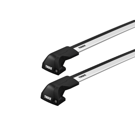 Thule WingBar Edge Silver 2 Bar Roof Rack for MG EHS 5dr SUV with Flush Roof Rail (2018 onwards)