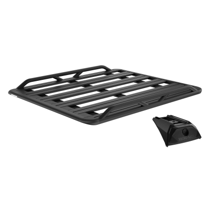 Rhino Rack JC-03771 Pioneer 6 Tradie  (1500mm x 1240mm) with RX300L legs for Kia Sorento UM 5dr SUV with Flush Roof Rail (2015 to 2020) - Factory Point Mount