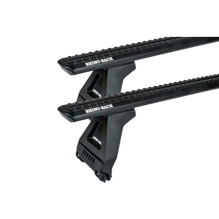 Rhino Rack JC-05302 Sportz RL150 Black 2 Bar Roof Rack for Mitsubishi Fuso Canter 2dr Truck with Rain Gutter (1992 to 2002) - Gutter Mount