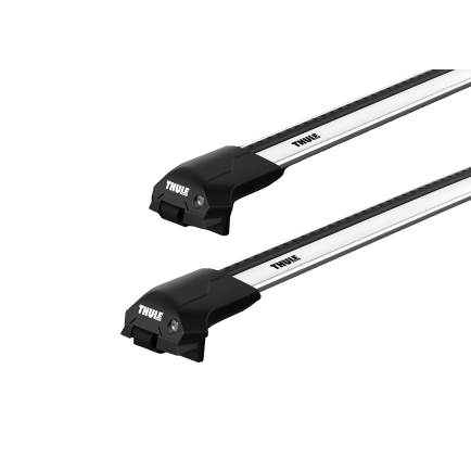 Thule 7204 WingBar Edge Silver 2 Bar Roof Rack for Great Wall Cannon 4dr Ute with Raised Roof Rail (2020 onwards) - Raised Rail Mount