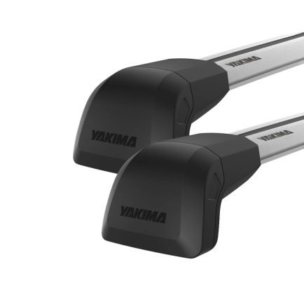 Yakima JetStream FX Silver 2 Bar Roof Rack for Land Rover Range Rover Velar Series 1 5dr SUV with Flush Roof Rail (2017 onwards) - Flush Rail Mount