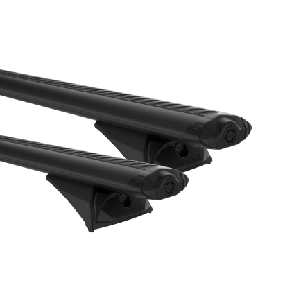 Rhino Rack JC-03494 Vortex RX300L Black 2 Bar Roof Rack for Land Rover Defender 110 Gen2 5dr SUV with Factory Fitted Track (2020 onwards) - Factory Point Mount