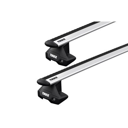 Thule 7105 WingBar Evo Silver 2 Bar Roof Rack for BYD Dolphin 5dr Hatch with (2023 onwards) - Clamp Mount