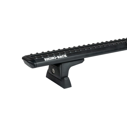 Rhino Rack JC-05136 Sportz RLT600 Ditch Mount Black 1 Bar Roof Rack for Dodge RAM 2500 4dr Ute with Bare Roof (2010 to 2018) - Custom Point Mount