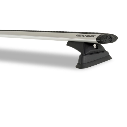 Rhino Rack JA9926 Vortex RCL Ditch Mount Silver 2 Bar Roof Rack for Mitsubishi Lancer Evo X 4dr Sedan with Bare Roof (2007 to 2015) - Factory Point Mount