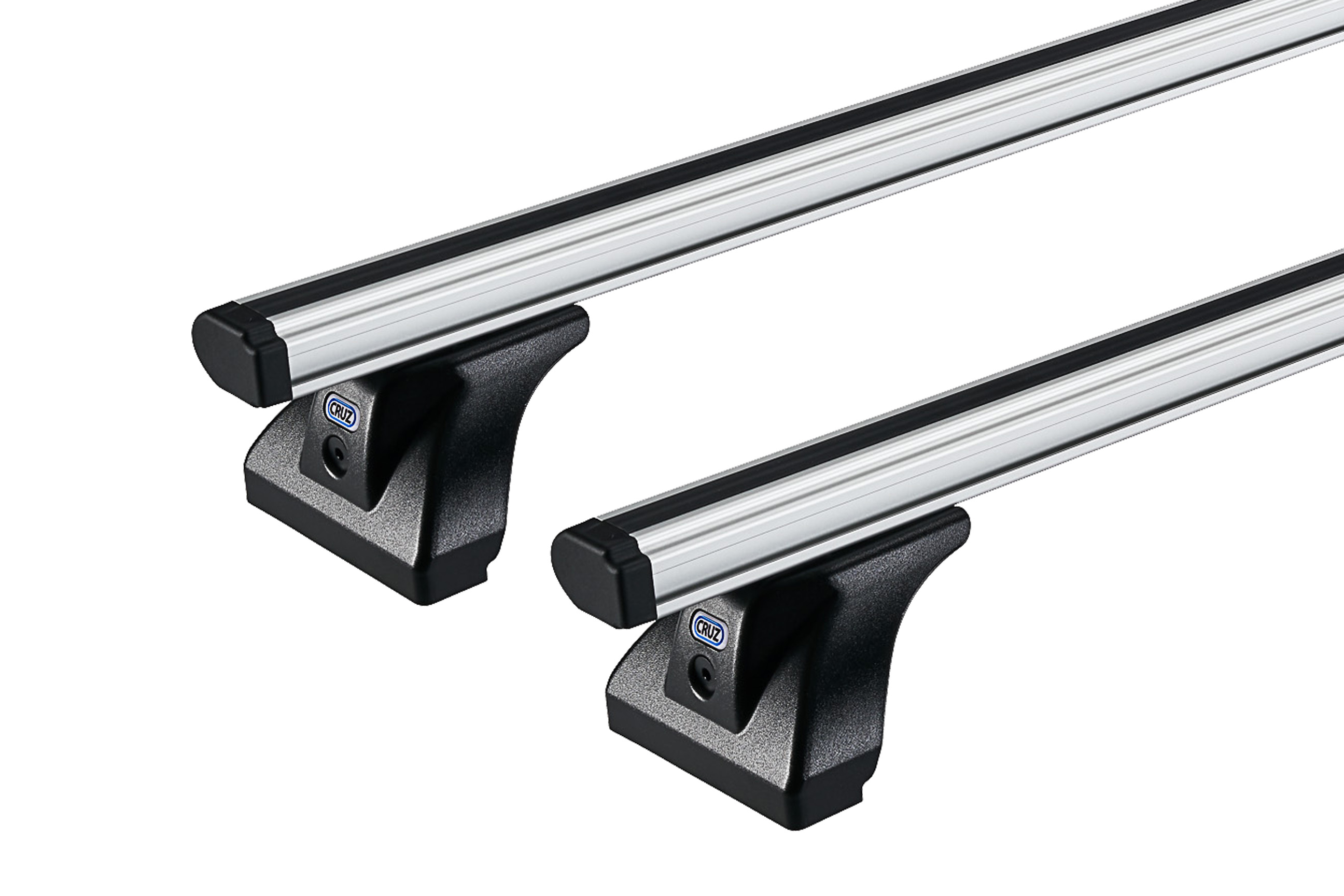 CRUZ Cargo Silver 2 Bar Roof Rack for Volkswagen Multivan T4 4dr SWB Low Roof with Bare Roof (1991 to 2003) - Clamp Mount