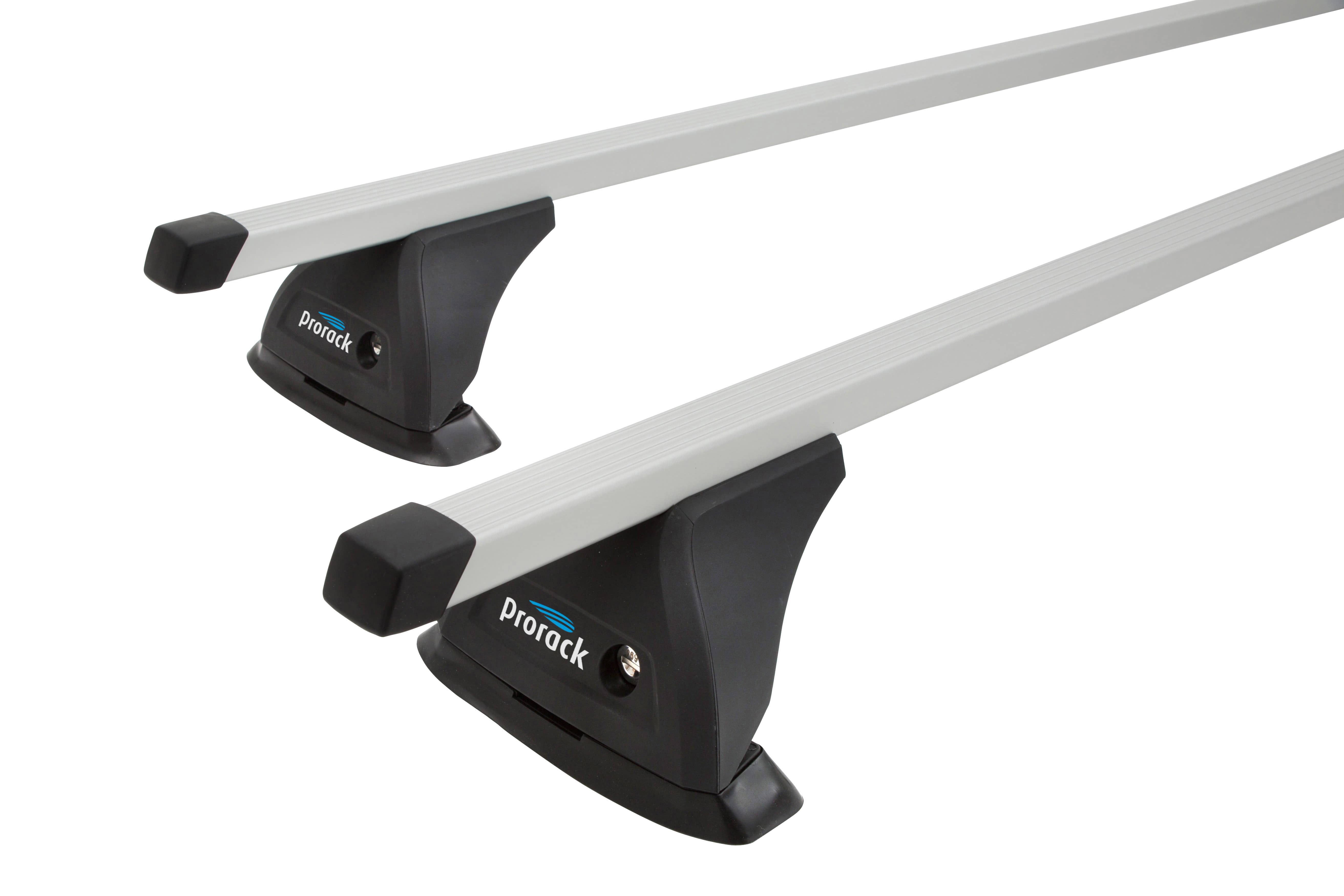 Prorack Standard Through Bar Silver 2 Bar Roof Rack for PROTON Satria 3dr Hatch with Bare Roof (1997 to 2005)