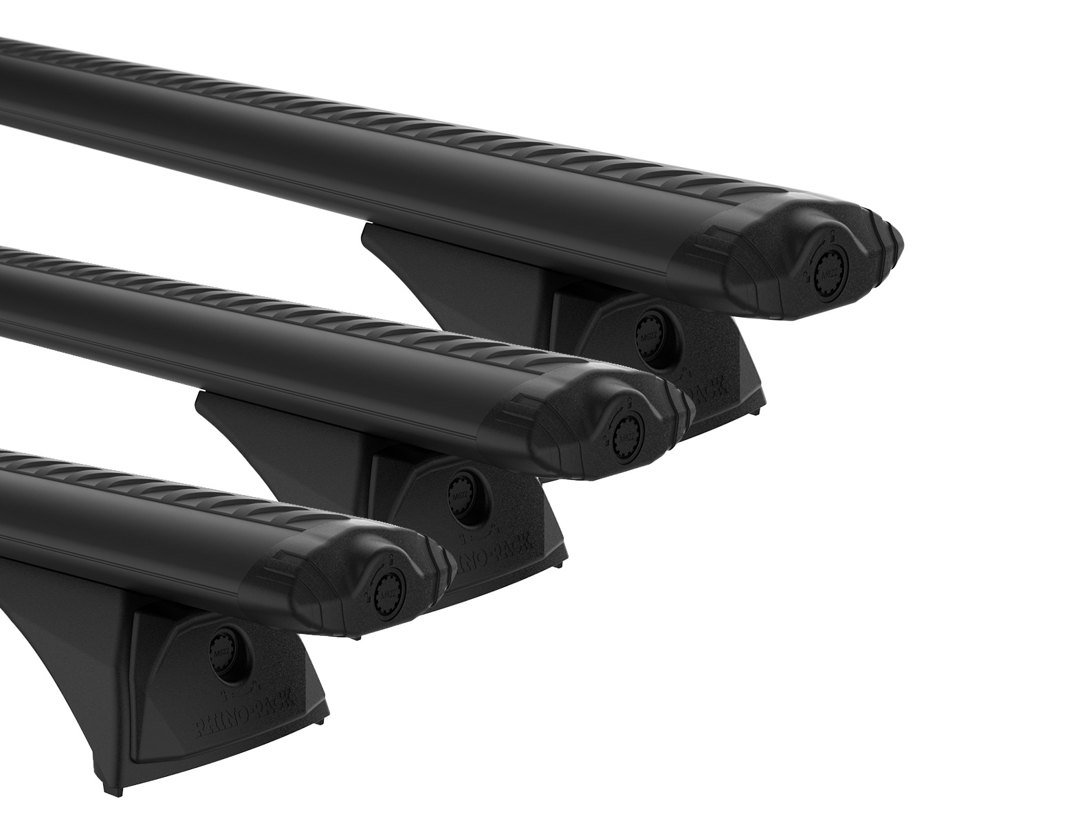 Rhino Rack JC-02595 Vortex RX300H Black 3 Bar Roof Rack for Land Rover Range Rover 5dr SUV with Bare Roof (2002 to 2012) - Factory Point Mount