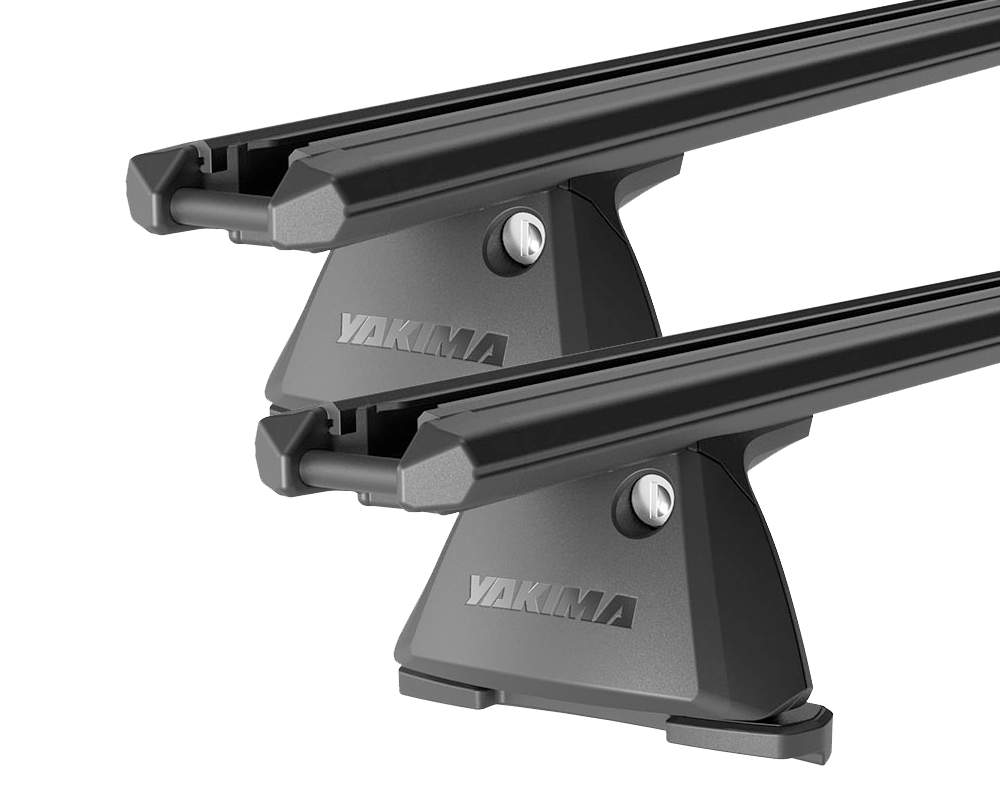 Yakima TrimHD BaseLine Black 2 Bar Roof Rack for GMC Sierra 2500HD Double Cab 4dr Ute with Bare Roof (2019 onwards) - Clamp Mount