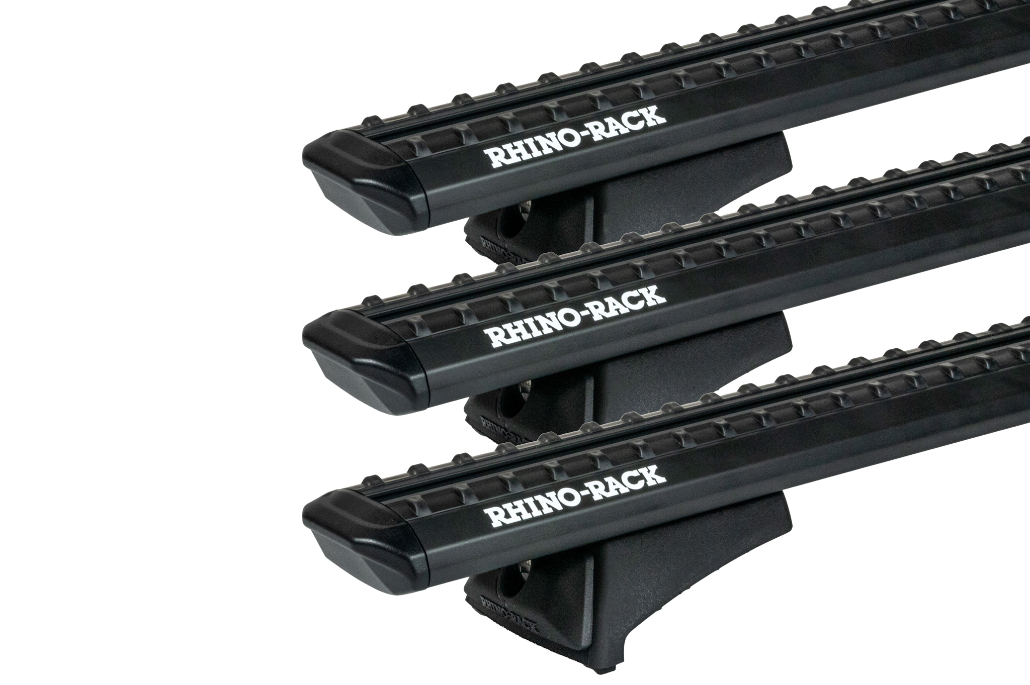 Rhino Rack JC-04969 Sportz RCL Black 3 Bar Roof Rack for Land Rover Defender 110 Gen2 5dr SUV with Factory Fitted Track (2020 onwards) - Factory Point Mount