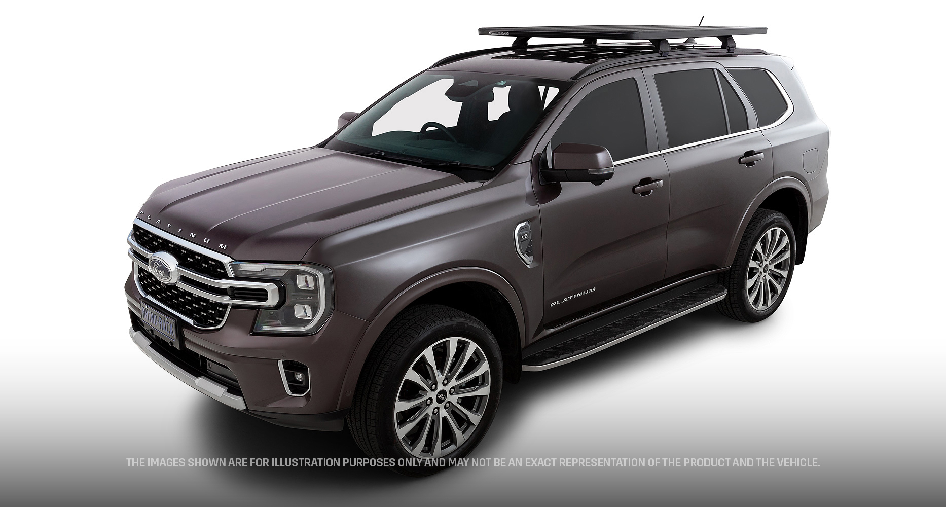 Rhino Rack JC-02128 Pioneer 6 Platform (1500mm x 1240mm) with RX200-4 Legs for Ford Everest U704 5dr SUV with Flush Roof Rail (2022 onwards) - Flush Rail Mount