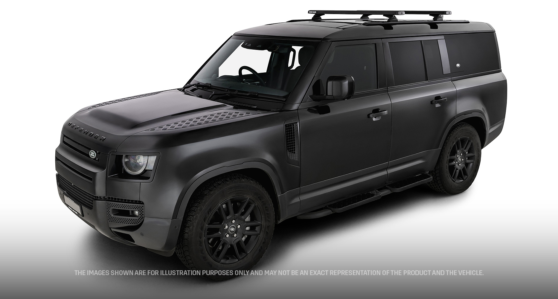 Rhino Rack JC-01932 Reconn-Deck 2 Bar Roof Rack System for Land Rover Defender 130 Gen2 5dr SUV with Factory Fitted Track (2023 onwards) - Track Mount