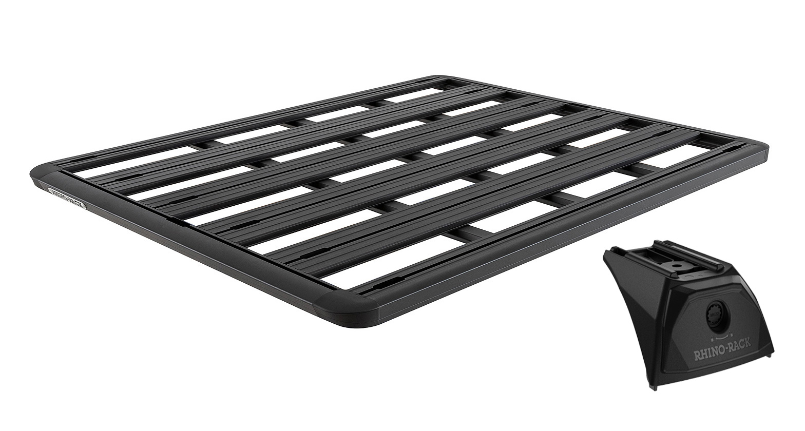 Rhino Rack JC-03159 Pioneer 5 Platform (1528mm x 1376mm) with RX300H Legs for Land Rover Discovery 5dr SUV with Factory Fitted Track (2005 to 2017) - Factory Point Mount