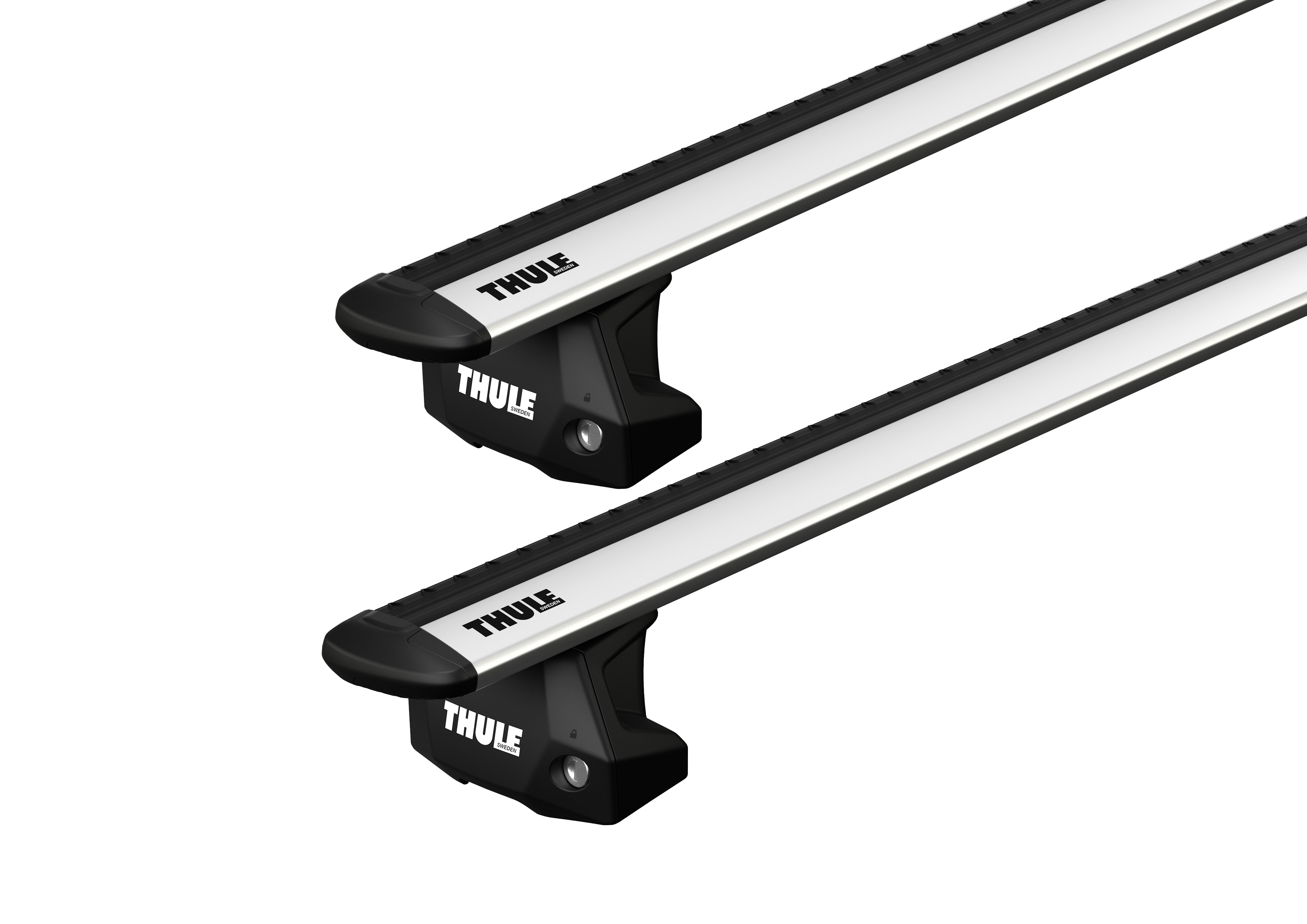 Thule WingBar Evo Silver 2 Bar Roof Rack for PORSCHE Cayenne 5dr SUV with Factory Fitted Track (2003 to 2010)
