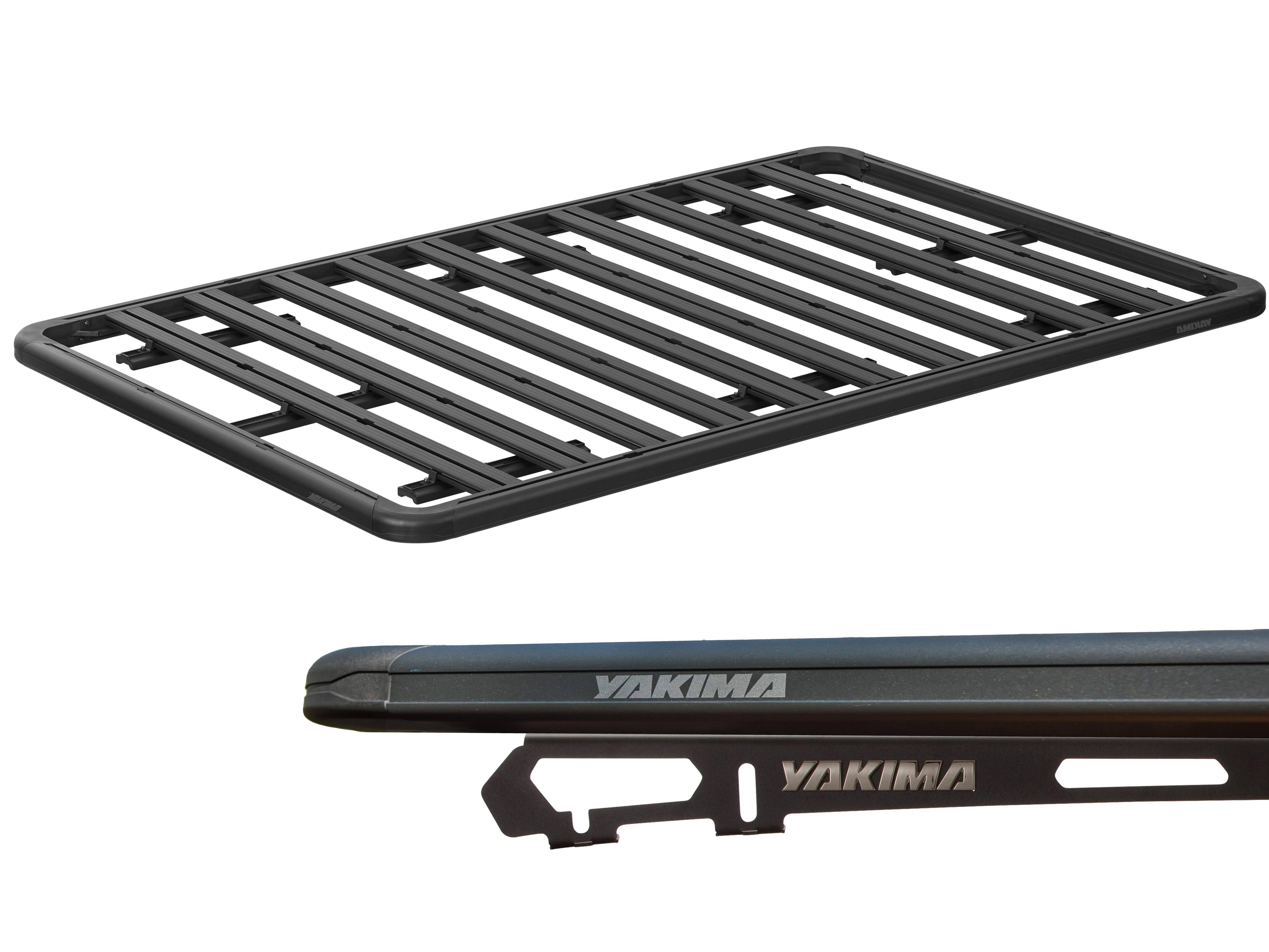 Yakima LockNLoad Platform E (1235 X 2130mm) with RuggedLine spine attachment suits Toyota Land Cruiser 300 Series 5dr 300 Series with Raised Roof Rail (2022 onwards) - Factory Point Mount