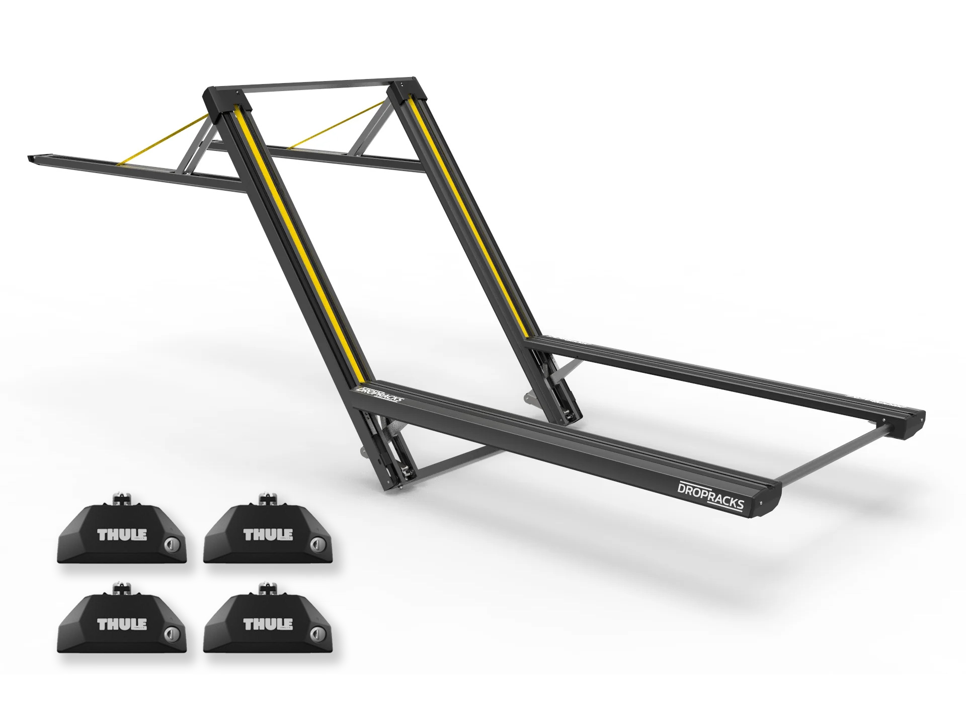 Dropracks DR140 Elevating Roof Racks with Thule 7106 Legs  for for Kia Carnival YP 5dr Wagon with Flush Roof Rail (2014 to 2020) - Flush Rail Mount