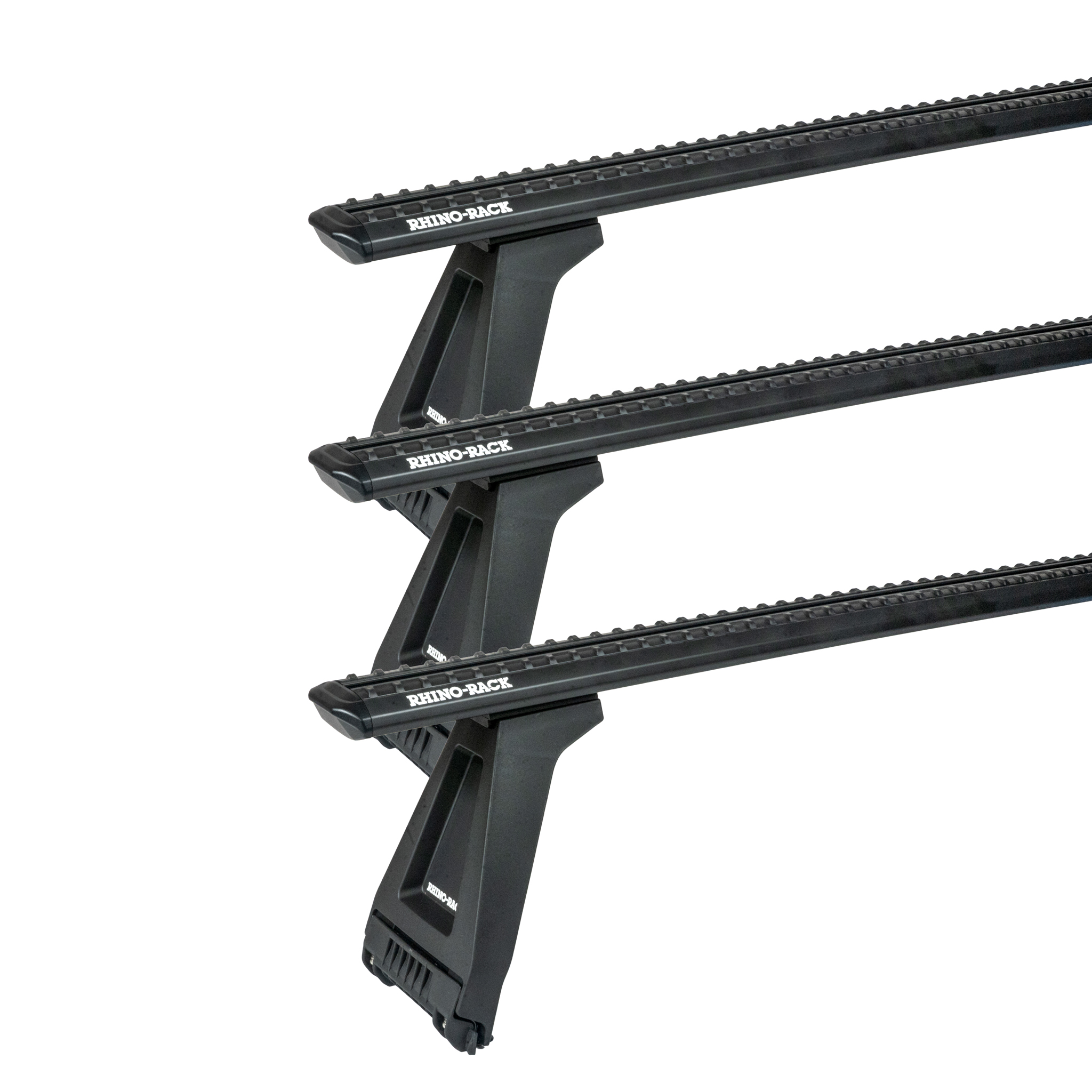 Rhino Rack JC-04746 Sportz RL210 Black 3 Bar Roof Rack for Mitsubishi Walkthrough (incl. Express) 2dr Van with Rain Gutter (1994 onwards) - Gutter Mount