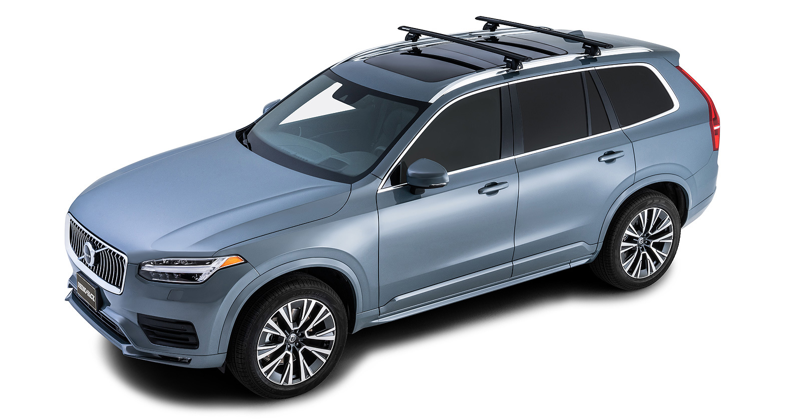 Rhino Rack JB1646 Vortex SX Black 2 Bar Roof Rack for Volvo XC90 5dr SUV with Raised Roof Rail (2015 onwards) - Flush Rail Mount