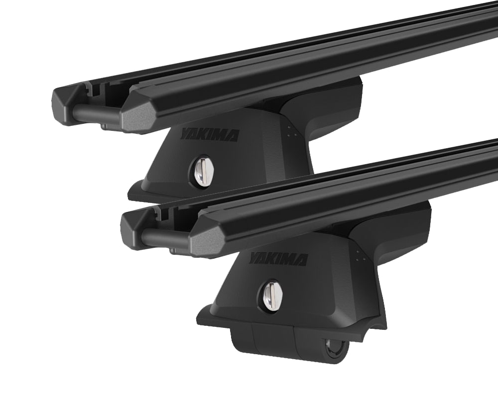 Yakima TrimHD Thru bar Black 2 Bar Roof Rack for MITSUBISHI Triton MQ-MR 4dr Ute with Bare Roof (2015 onwards)