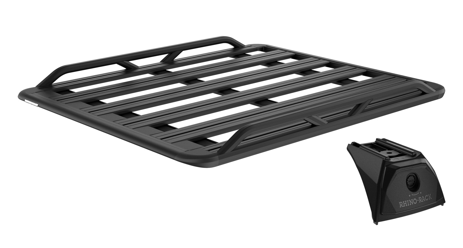 Rhino Rack JC-03726 Pioneer 6 Tradie  (1500mm x 1380mm) with RX300H Legs for Land Rover Discovery 5dr SUV with Factory Fitted Track (2005 to 2017) - Factory Point Mount