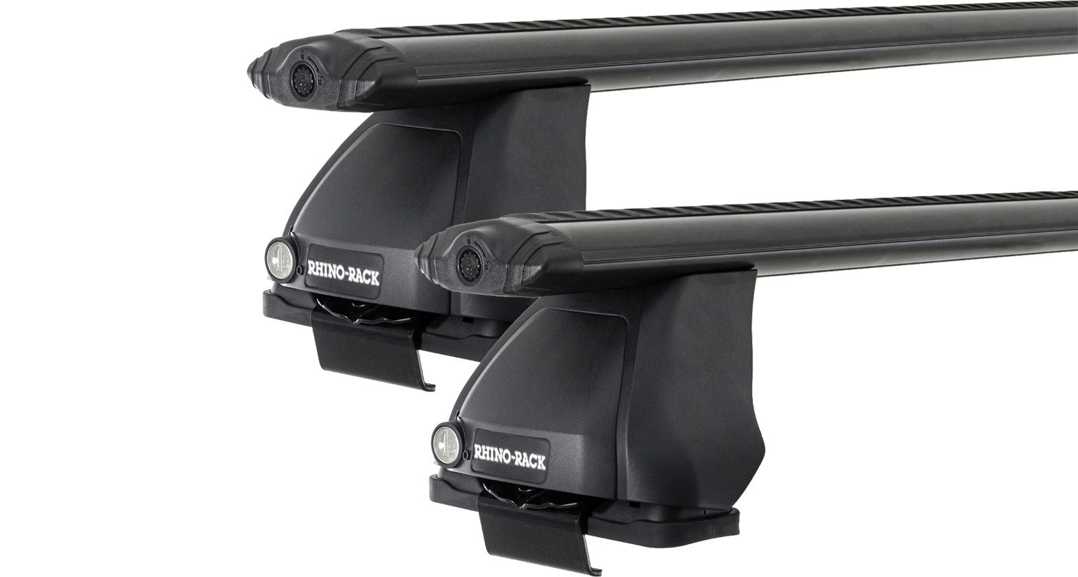 Rhino Rack JA8133 Vortex 2500 Black 2 Bar Roof Rack for GMC Sierra 1500 4dr Crew Cab with Bare Roof (2019 onwards)