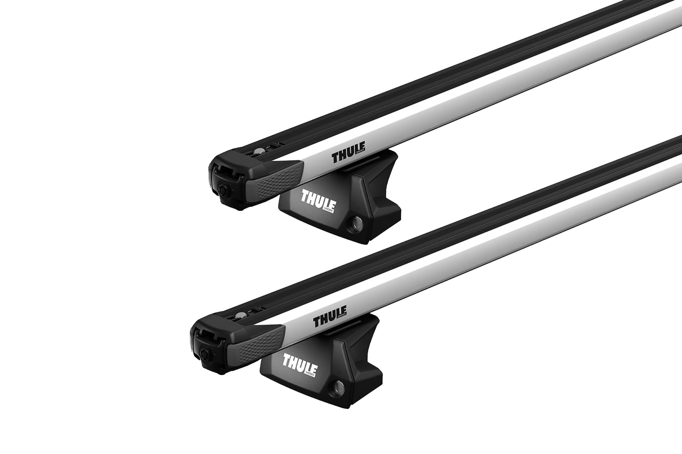 Thule 7106 SlideBar Evo Silver 2 Bar Roof Rack for Chery Tiggo 4 5dr SUV with Flush Roof Rail (2023 onwards) - Flush Rail Mount