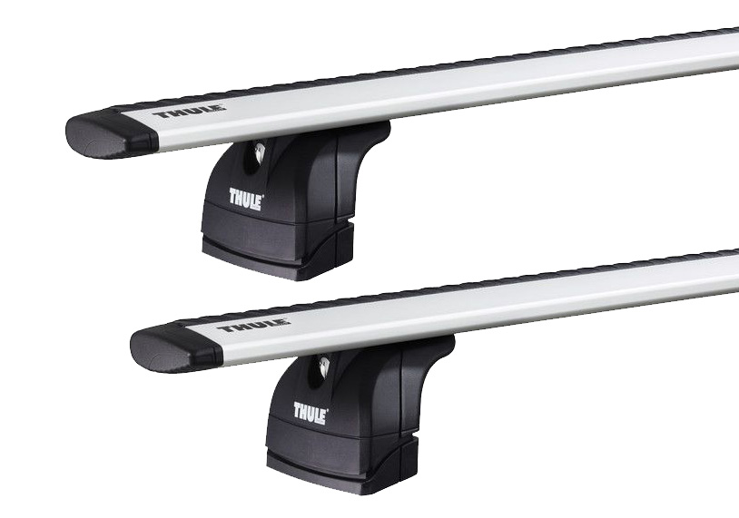 Thule 753 WingBar Rapid System Silver 2 Bar Roof Rack for Isuzu MU-X LS-T 5dr SUV with Flush Roof Rail (2013 to 2021) - Flush Rail Mount