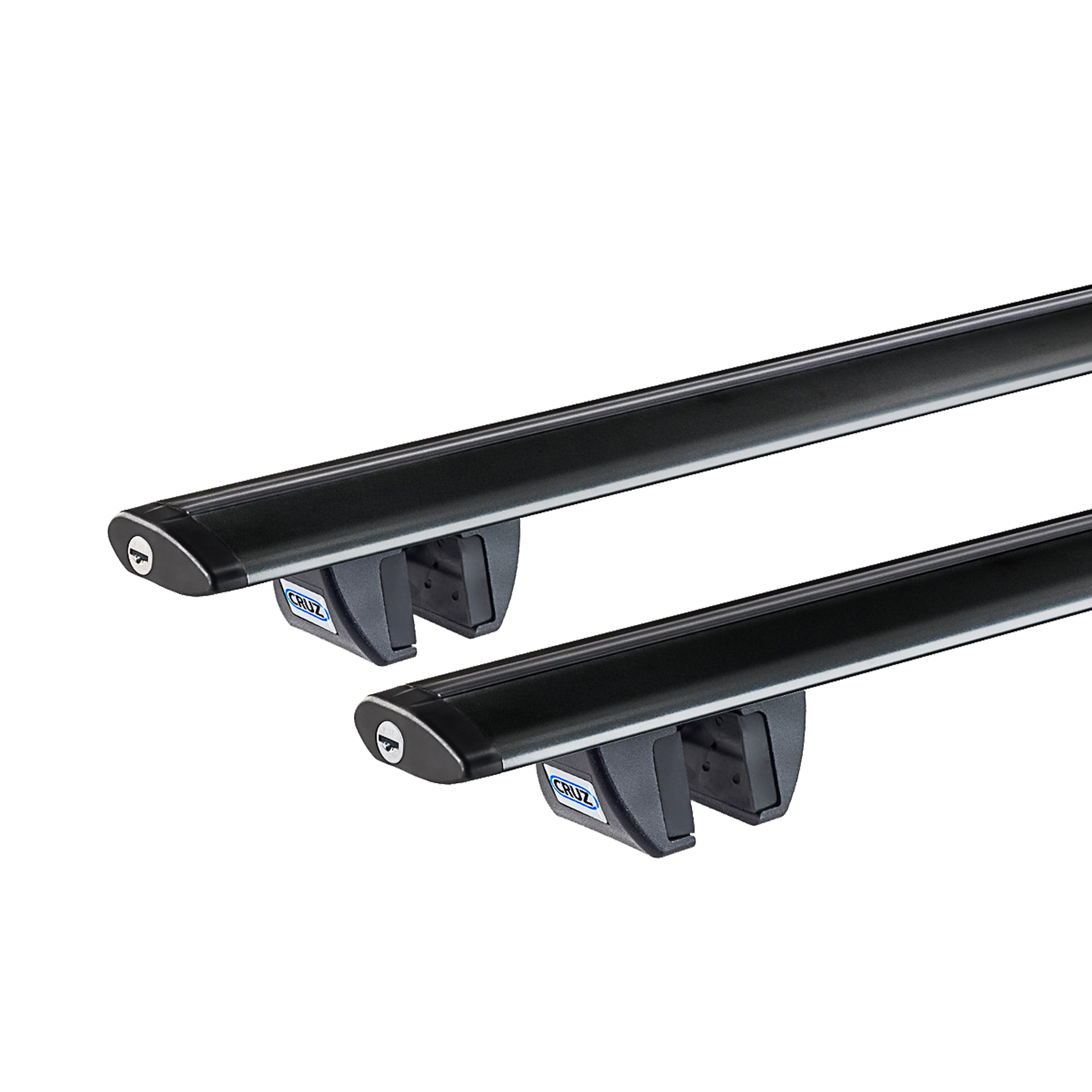 CRUZ Airo Dark R Roof Rack for SAAB 9-3 5dr Hatch with Raised Roof Rail (2005 to 2012)