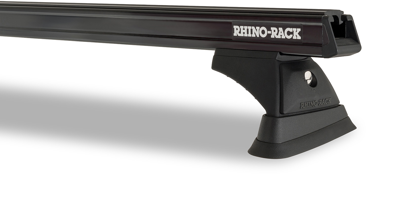 Rhino Rack JB0870 Heavy Duty RCH Black 2 Bar Roof Rack for Mitsubishi Triton MQ-MR Extra Cab Ute with Bare Roof (2015 onwards) - Factory Point Mount