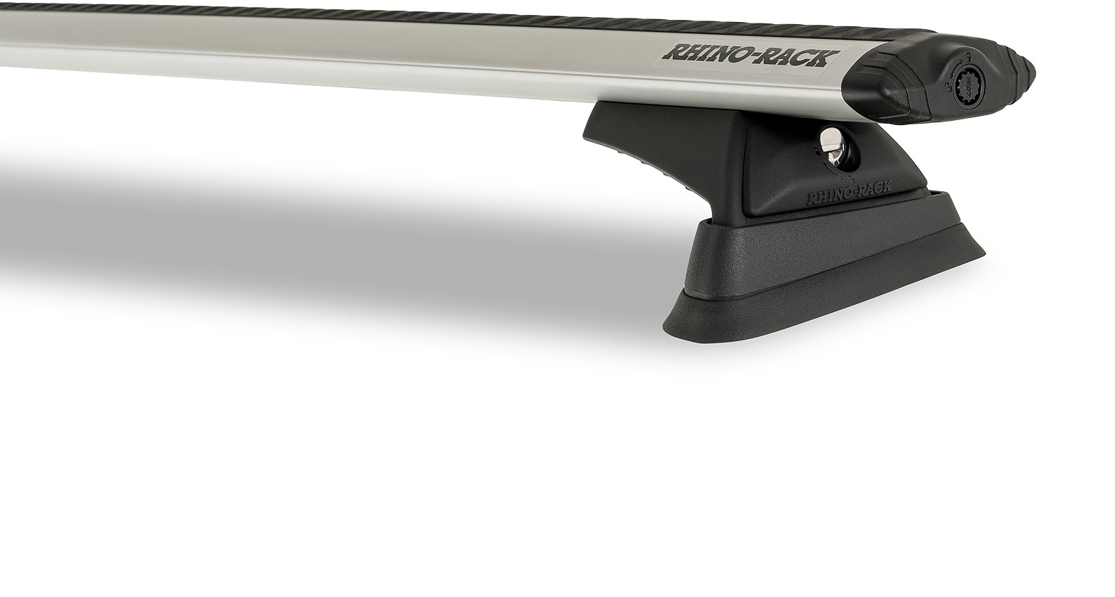 Rhino Rack JC-01926 Vortex RCL Silver 3 Bar Roof Rack for Land Rover Defender 90 Gen2 3dr SUV with Factory Fitted Track (2020 onwards) - Factory Point Mount