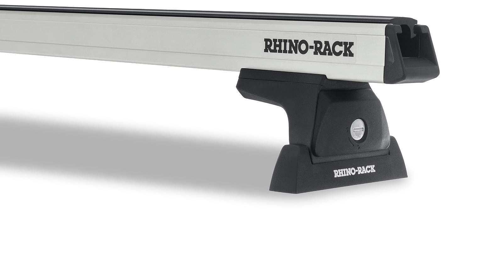 Rhino Rack JA7940 - Heavy Duty RLT600 Ditch Mount Silver 1 Bar Roof Rack for DODGE RAM 4dr 4dr Ute from 2010
