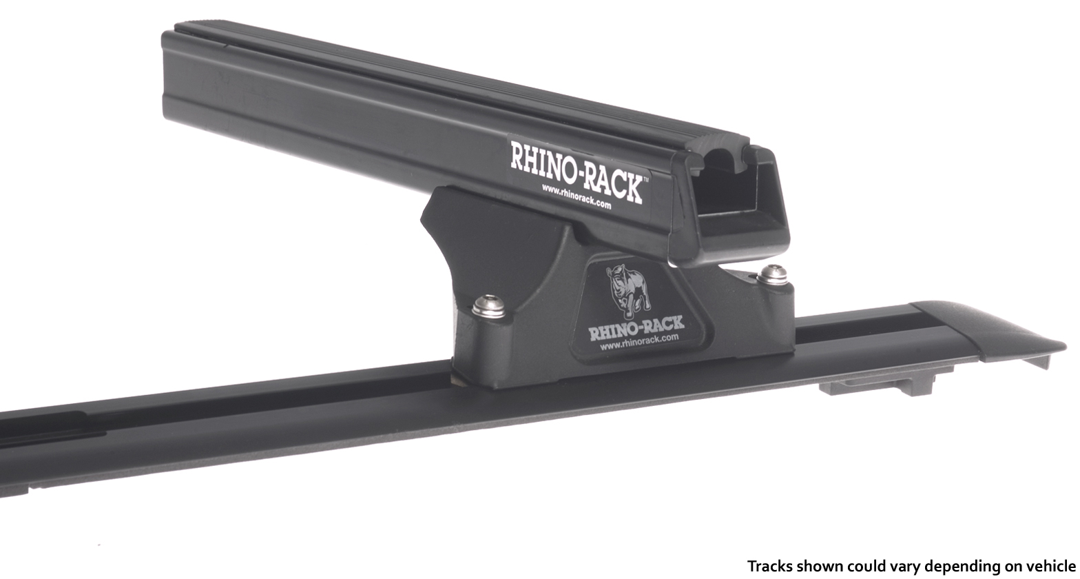 Rhino Rack JA0970 - Heavy Duty RLTP Black 2 Bar Roof Rack for HINO 300 Series 2dr 2dr Wide Cab from 2001