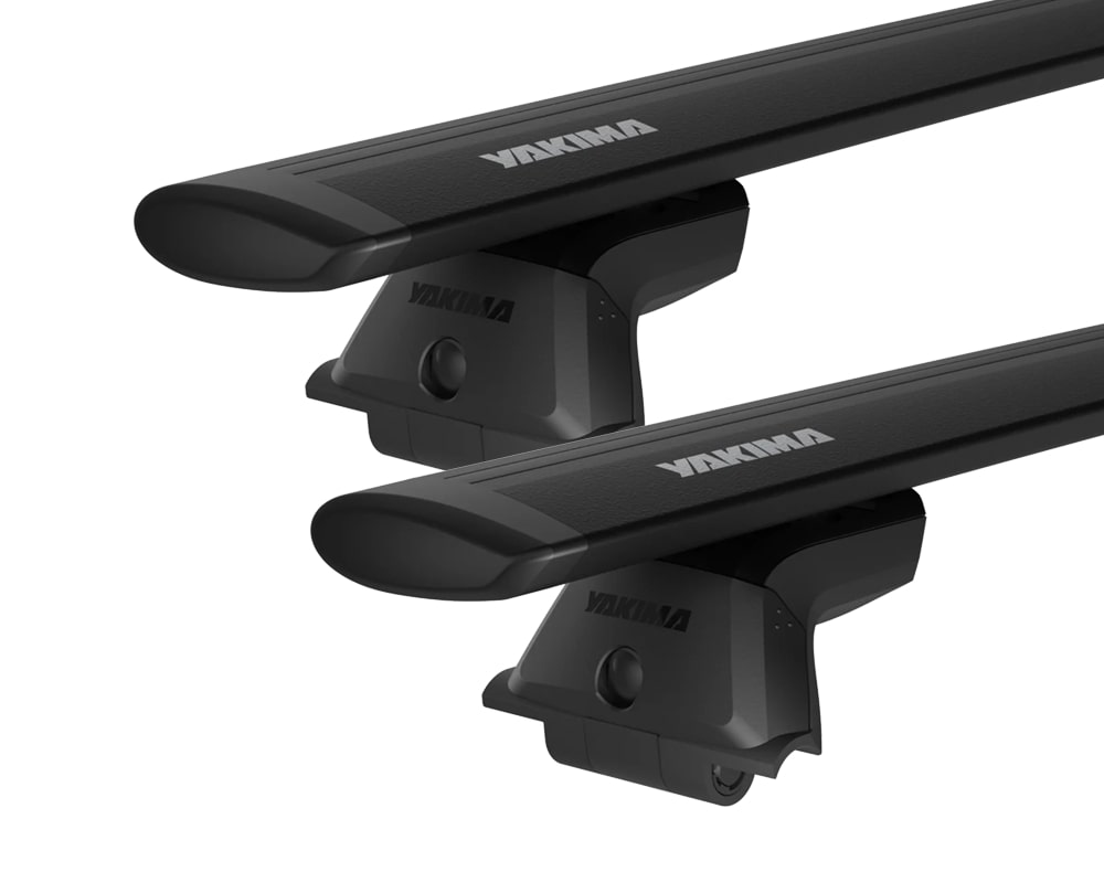 Yakima JetStream Thru bar Black 2 Bar Roof Rack for MITSUBISHI ASX 5dr SUV with Factory Mounting Point (2010 to 2019)