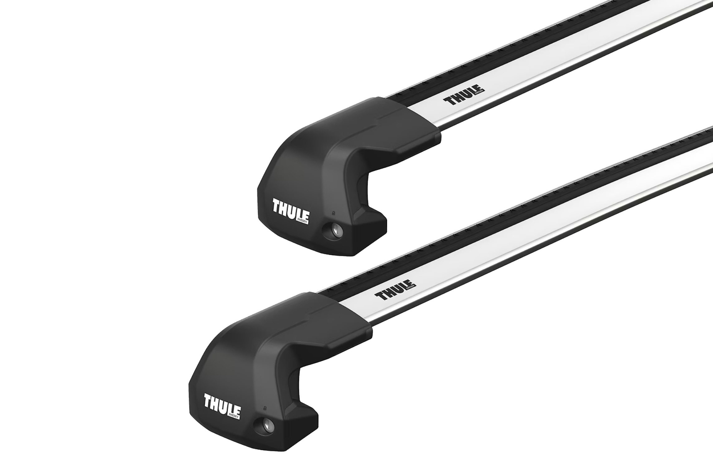 Thule WingBar Edge Silver 2 Bar Roof Rack for PORSCHE Cayenne 5dr SUV with Factory Fitted Track (2003 to 2010)