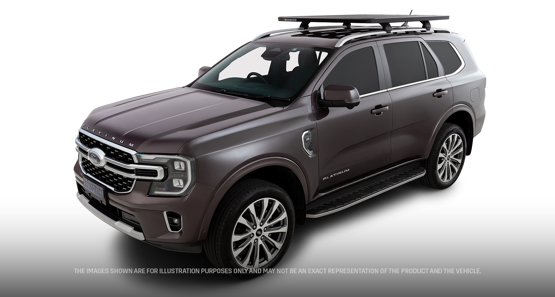 Rhino Rack JC-01992 Pioneer 6 Platform (1500mm x 1240mm) with RX200 legs for Ford Everest U704 5dr SUV with Raised Roof Rail (2022 onwards) - Flush Rail Mount