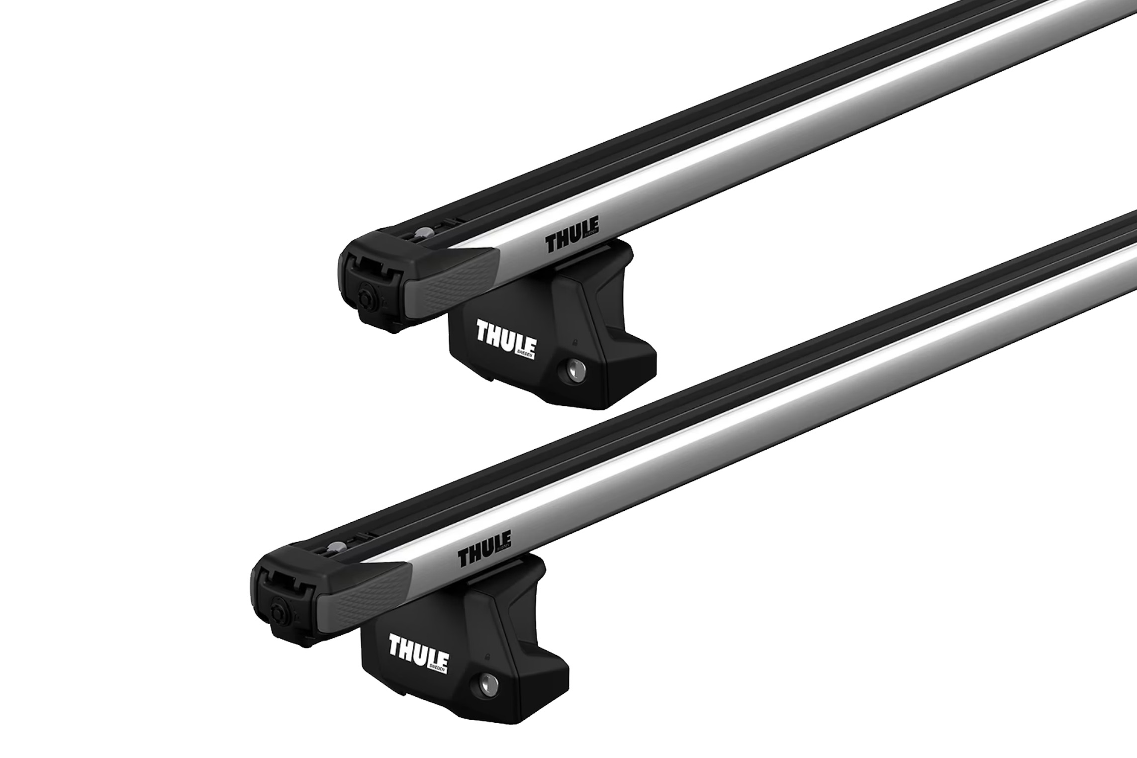 Thule 7107 SlideBar Evo Silver 2 Bar Roof Rack for GMC Hummer EV 4dr Ute with Factory Mounting Point (2022 onwards) - Factory Point Mount