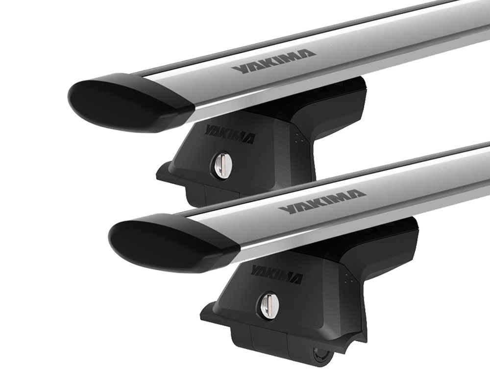 Yakima JetStream Thru bar Silver 2 Bar Roof Rack for MITSUBISHI ASX 5dr SUV with Factory Mounting Point (2010 to 2019)