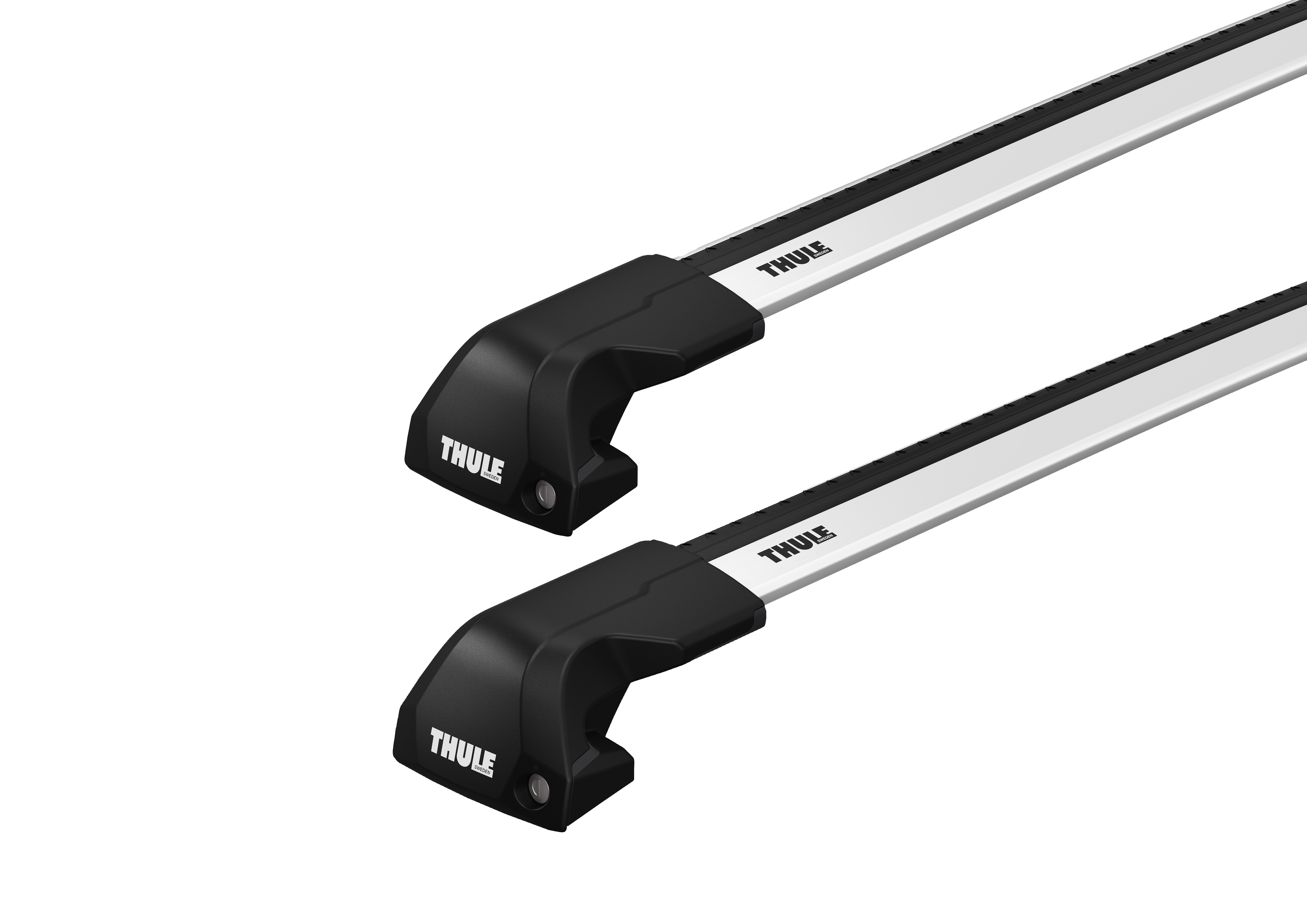 Thule WingBar Edge Silver 2 Bar Roof Rack for MG EHS 5dr SUV with Flush Roof Rail (2018 onwards)