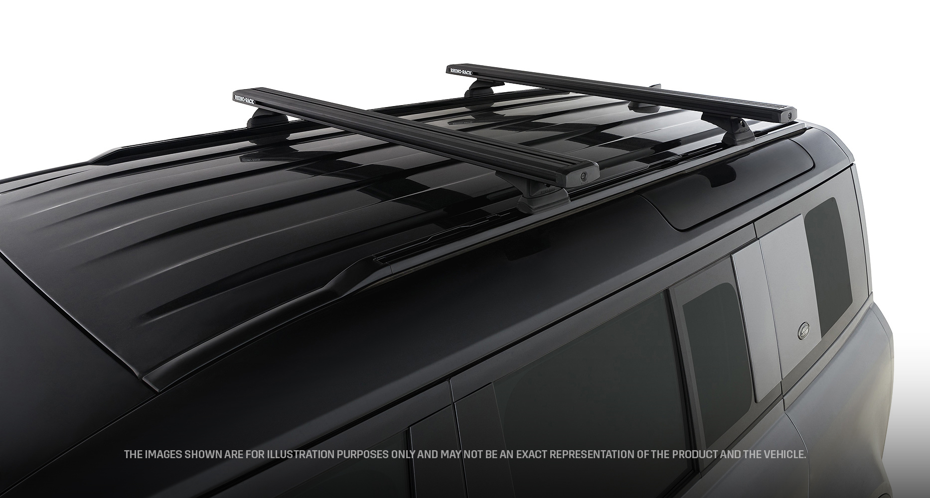 Rhino Rack JC-01588 Reconn-Deck 2 Bar Truck Bed System for Land Rover Defender 110 Gen2 5dr SUV with Factory Fitted Track (2020 onwards) - Custom Point Mount