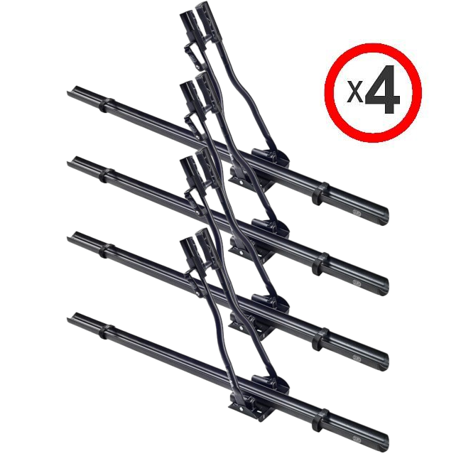 Cruz Race black roof mounted bike carrier x 4 with matching locks (940-015)