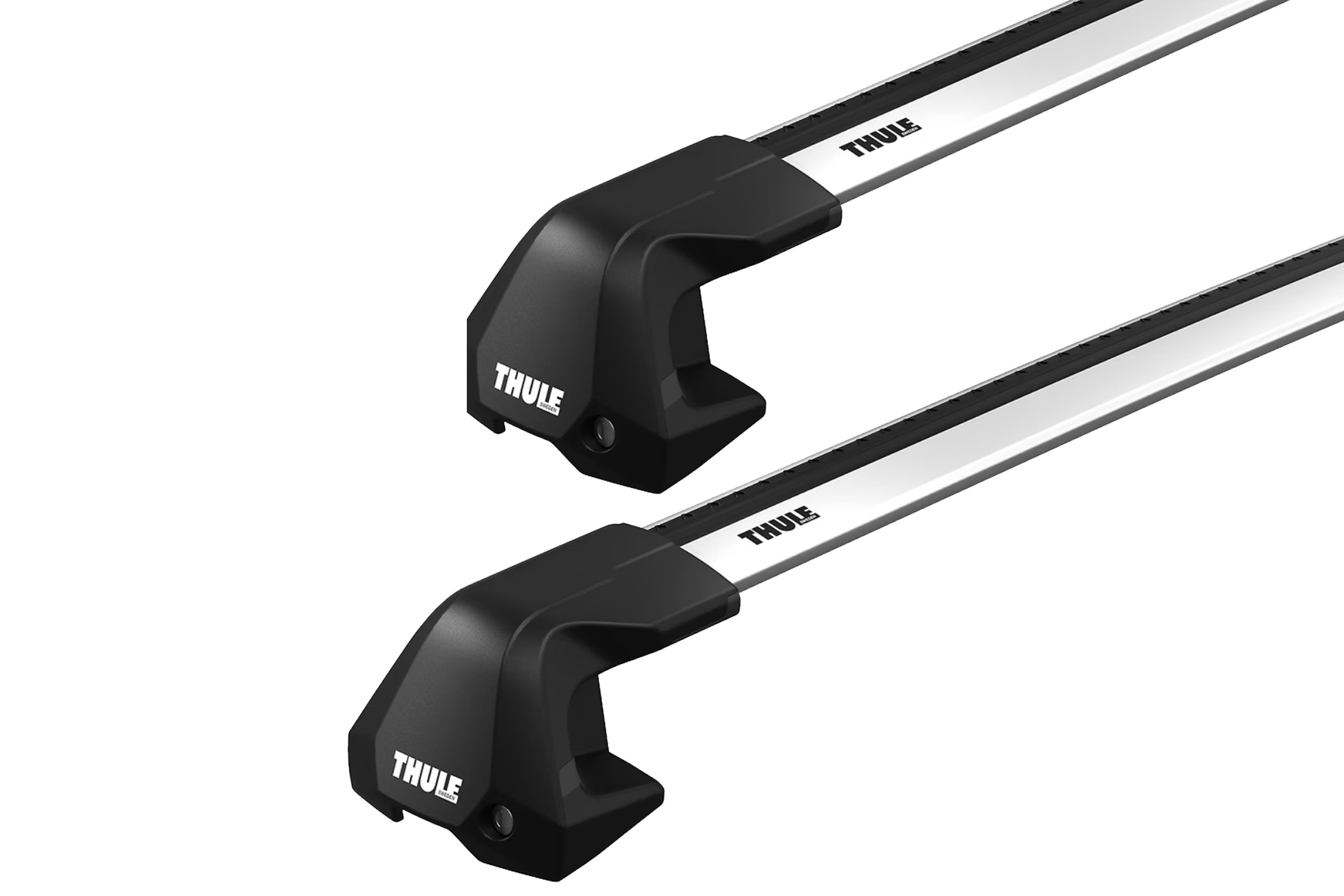 Thule 7205 WingBar Edge Silver 2 Bar Roof Rack for BYD Dolphin 5dr Hatch with (2023 onwards) - Clamp Mount