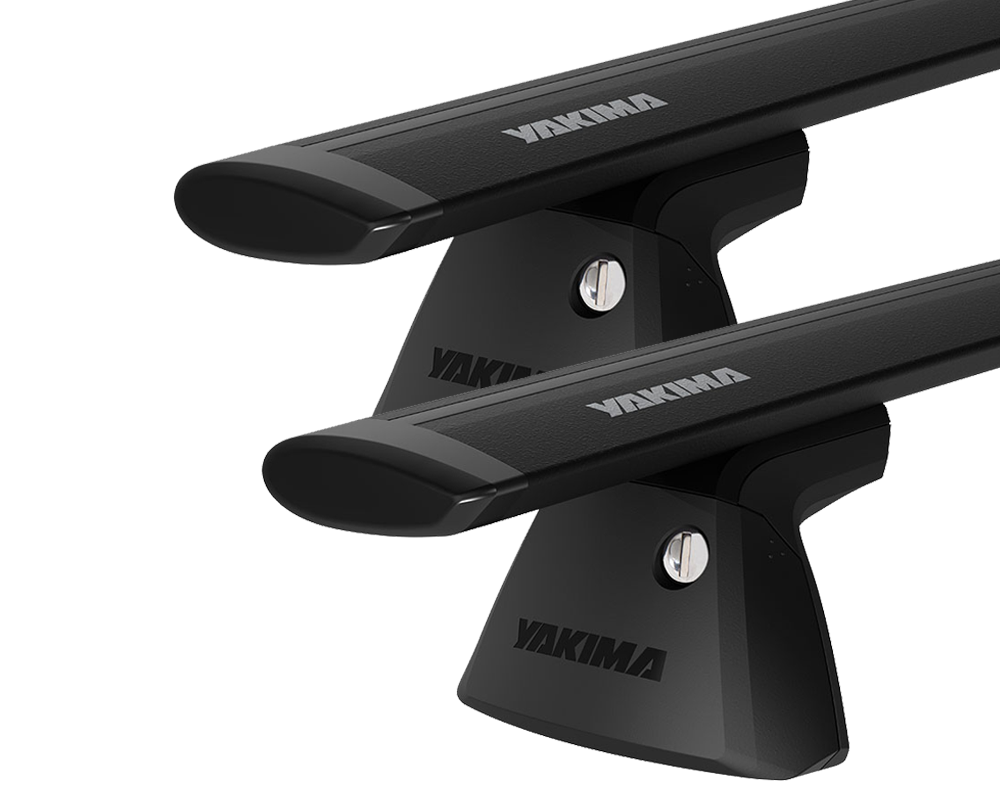 Yakima JetStream BaseLine Black 2 Bar Roof Rack for Dodge Avenger JS 4dr Sedan with Bare Roof (2007 to 2010) - Clamp Mount